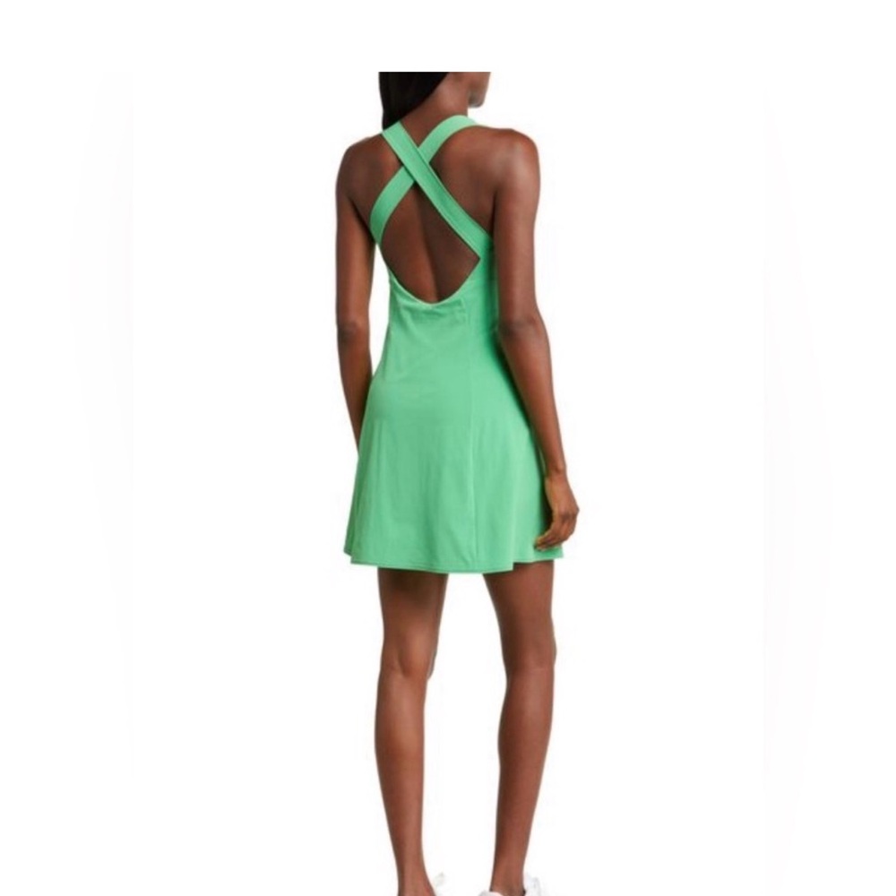 NEW NWT Outdoor Voices Kelly Green Sleeveless Cross Back dress size S